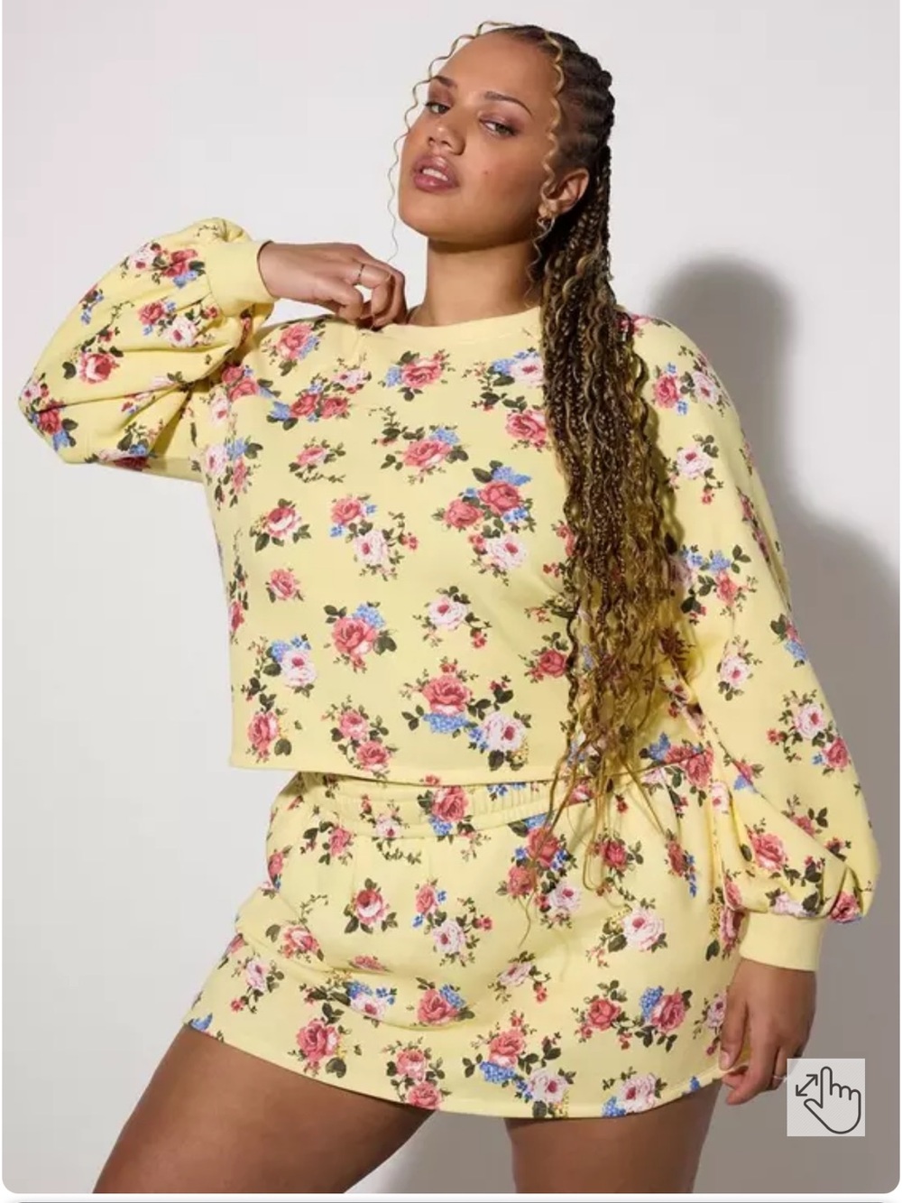 Torrid LoveSick Raglan Sweatshirt and Sweatskort Set